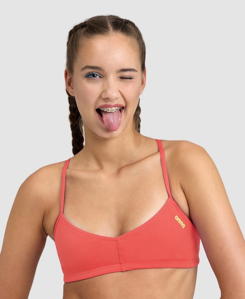 Arena Live Bandeau Bikiniöverdel Röda | PPP90N-026