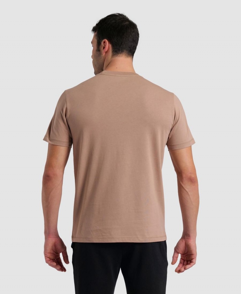 Arena Logo Bomull T-Shirt Khaki | UND30I-618