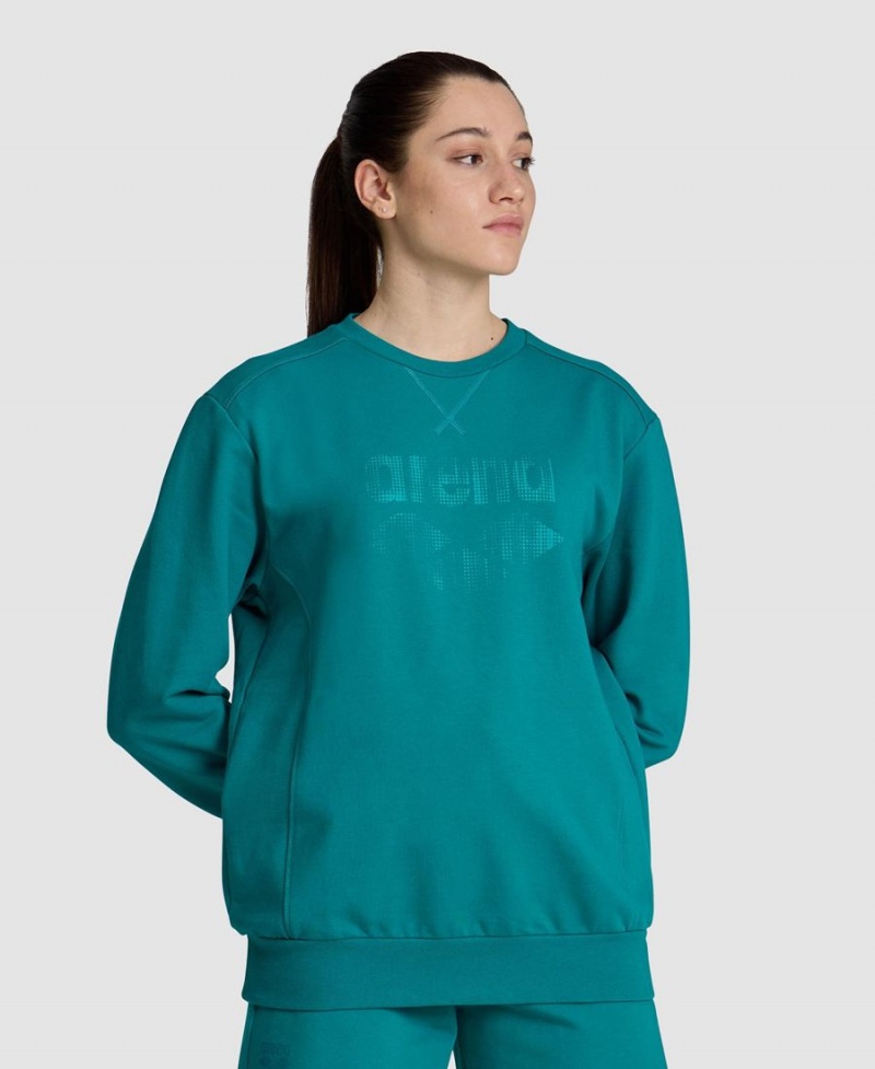 Arena Logo Crewneck Sweatshirt Gröna | AEB16V-527