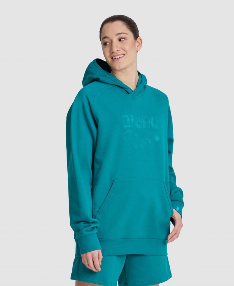 Arena Logo Hooded Sweatshirt Gröna | DBR55U-746