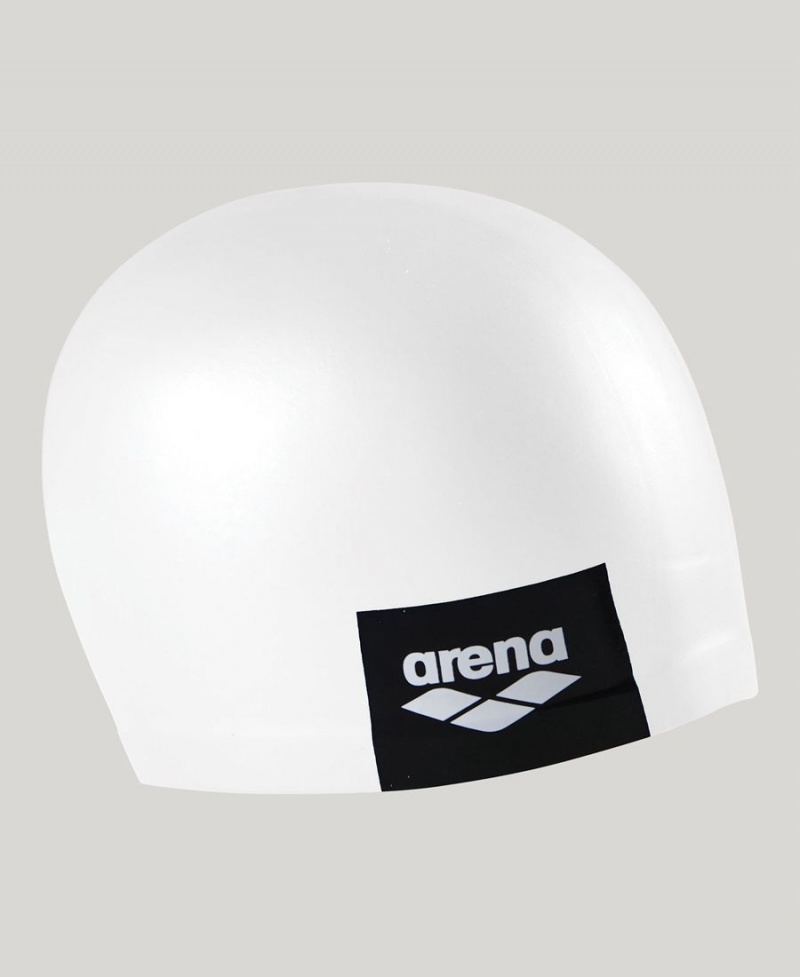 Arena Logo Moulded Silikon Badmössa Vita | QGT54E-435