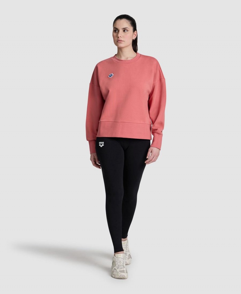 Arena Oversized Crew Neck Sweatshirt Röda | HJU49V-976