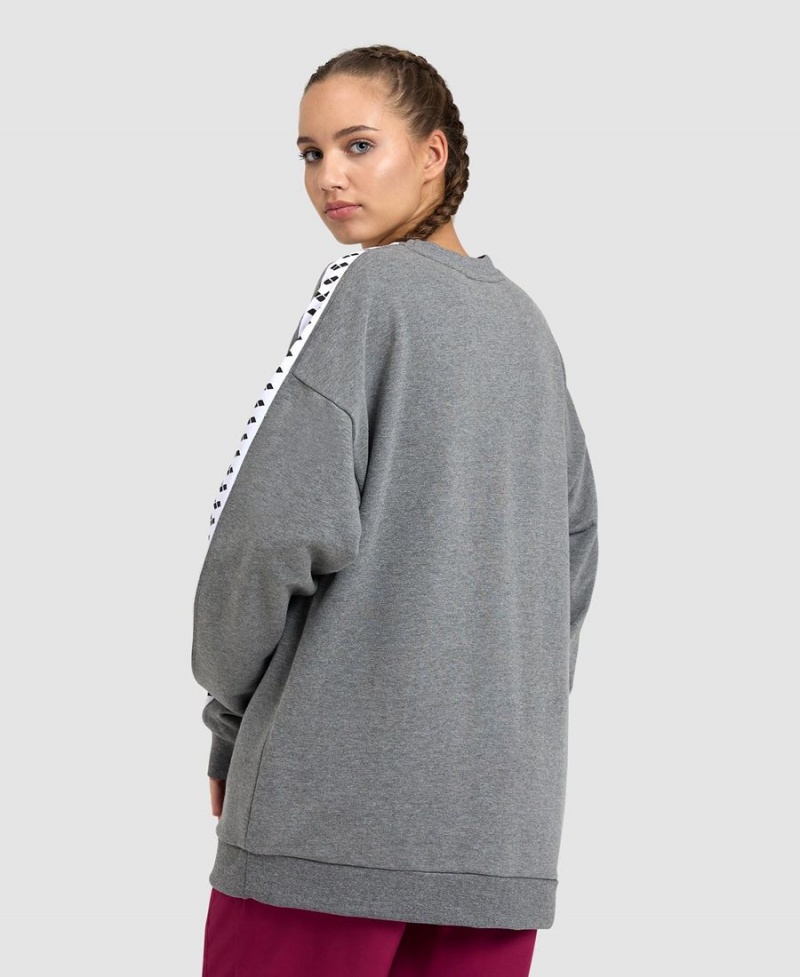 Arena Oversized Team Sweatshirt Grå Vita | MEK03Z-713