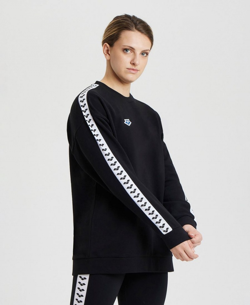 Arena Oversized Team Sweatshirt Svarta Vita | ZPH94F-424