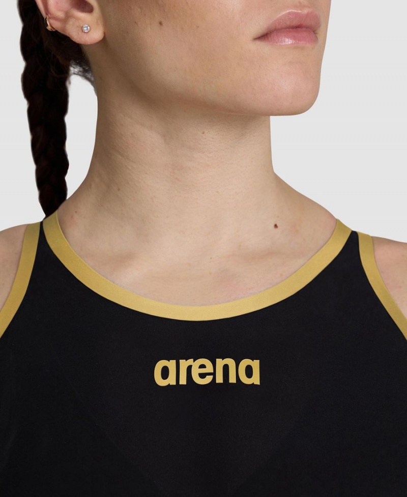 Arena Powerskin Carbon Glide Limited Edition Closed Back Tävlingsbaddräkt Svarta Guld | BNX66R-215