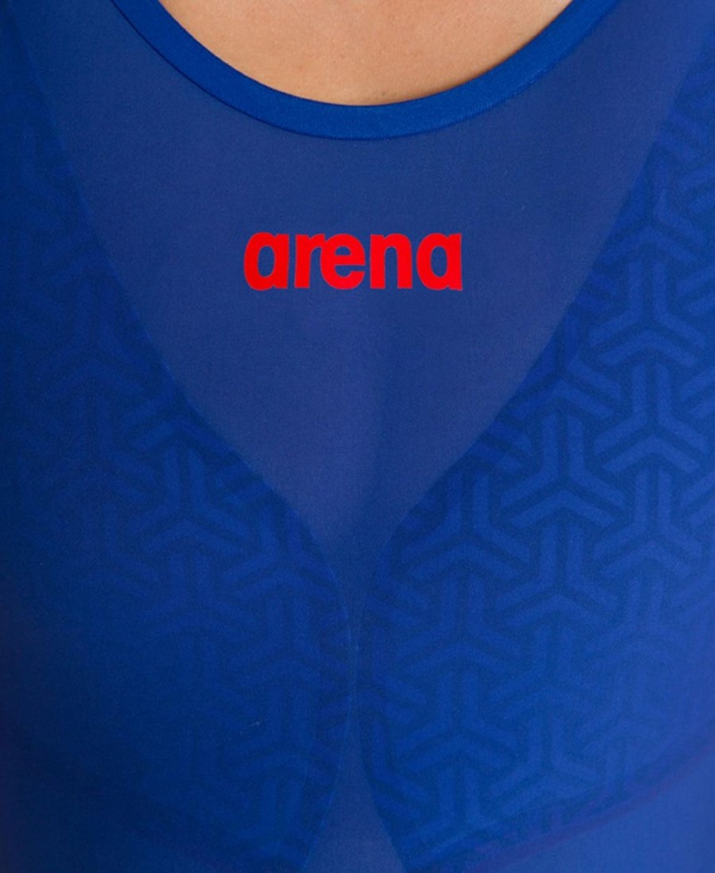 Arena Powerskin Carbon Glide Open Back Tävlingsbaddräkt Blå | PJC09T-637