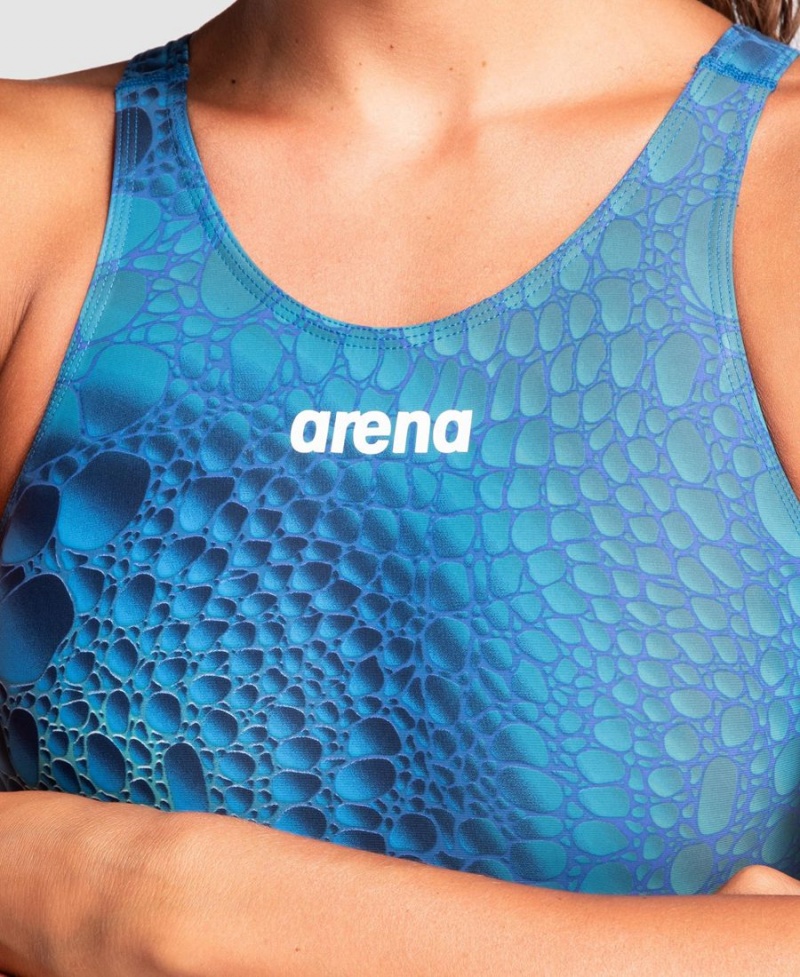 Arena Powerskin ST Next Limited Edition Open Back Tävlingsbaddräkt Blå Olika Färger | XGB44H-019