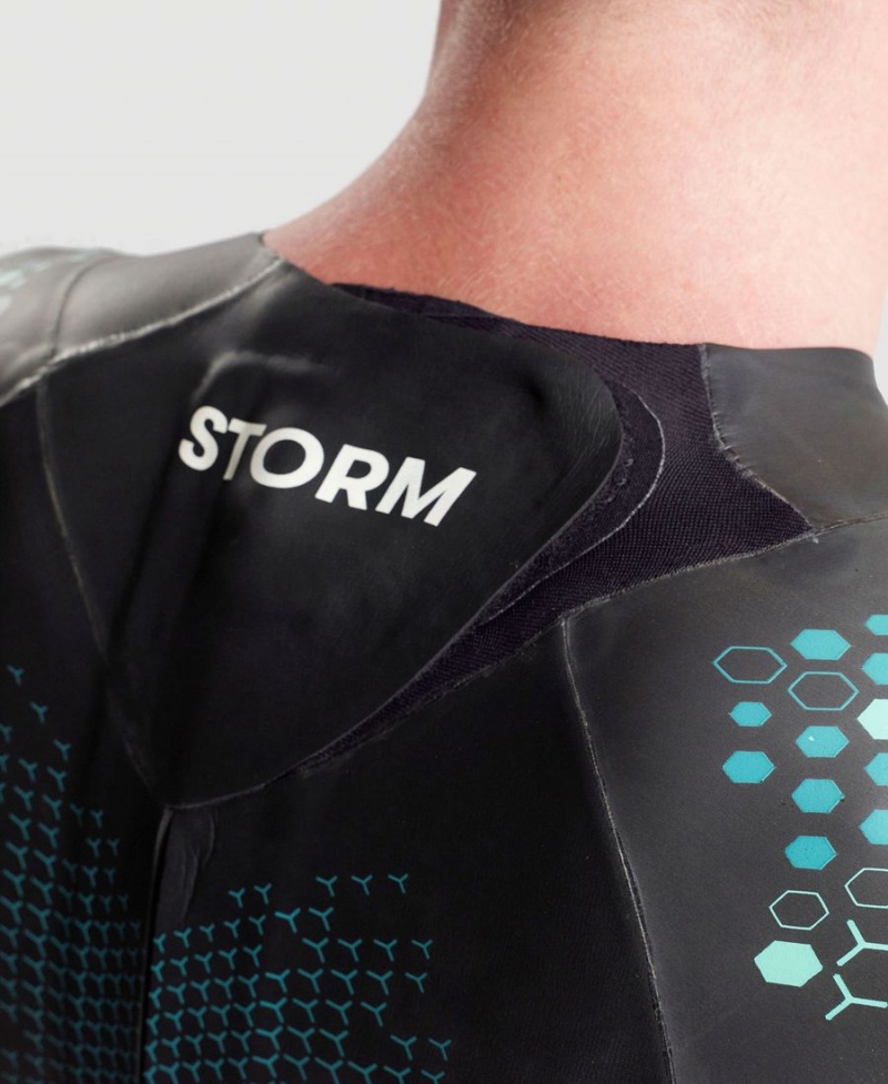 Arena Powerskin Storm Tävlingsbaddräkt Svarta Blå | EJH16Y-068