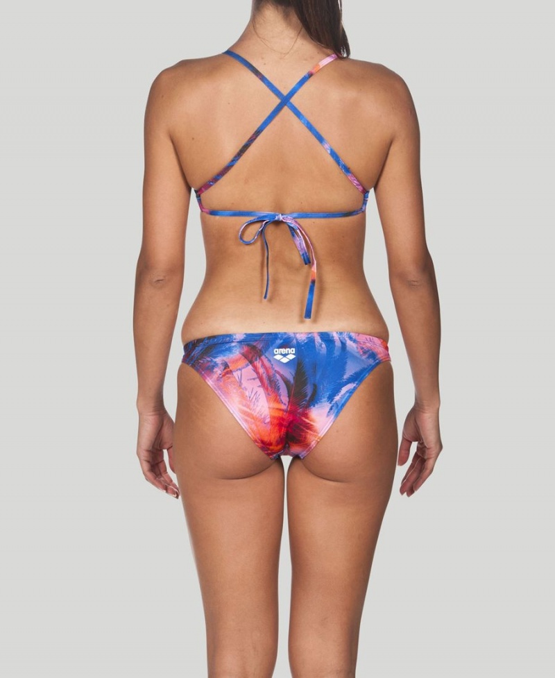 Arena Printed Tie Back Bikiniöverdel Turkos Olika Färger | VSS39J-690