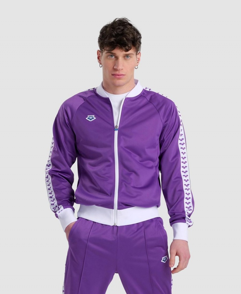 Arena Relax IV Team Full-Zip Jacka Lila Vita | ANM82H-011