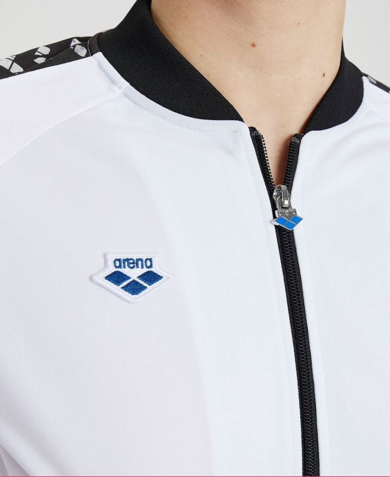 Arena Relax IV Team Full-Zip Jacka Vita Svarta | DGF98E-458