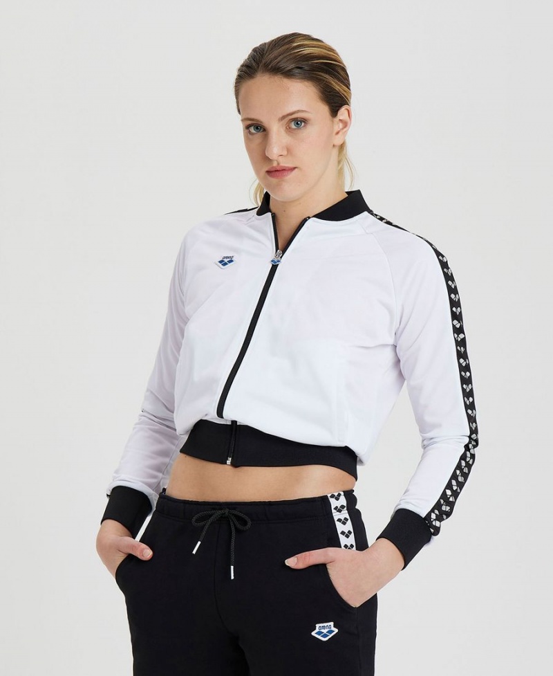 Arena Relax IV Team Full-Zip Jacka Vita Svarta | DGF98E-458