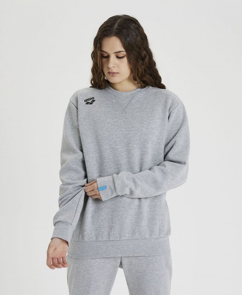 Arena Solid Crewneck Sweatshirt Grå | AOC85G-291