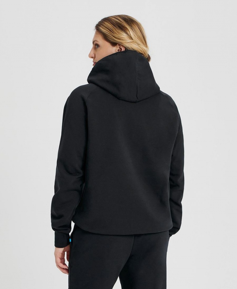 Arena Team Hooded Panel Sweatshirt Svarta | BAT36Z-711