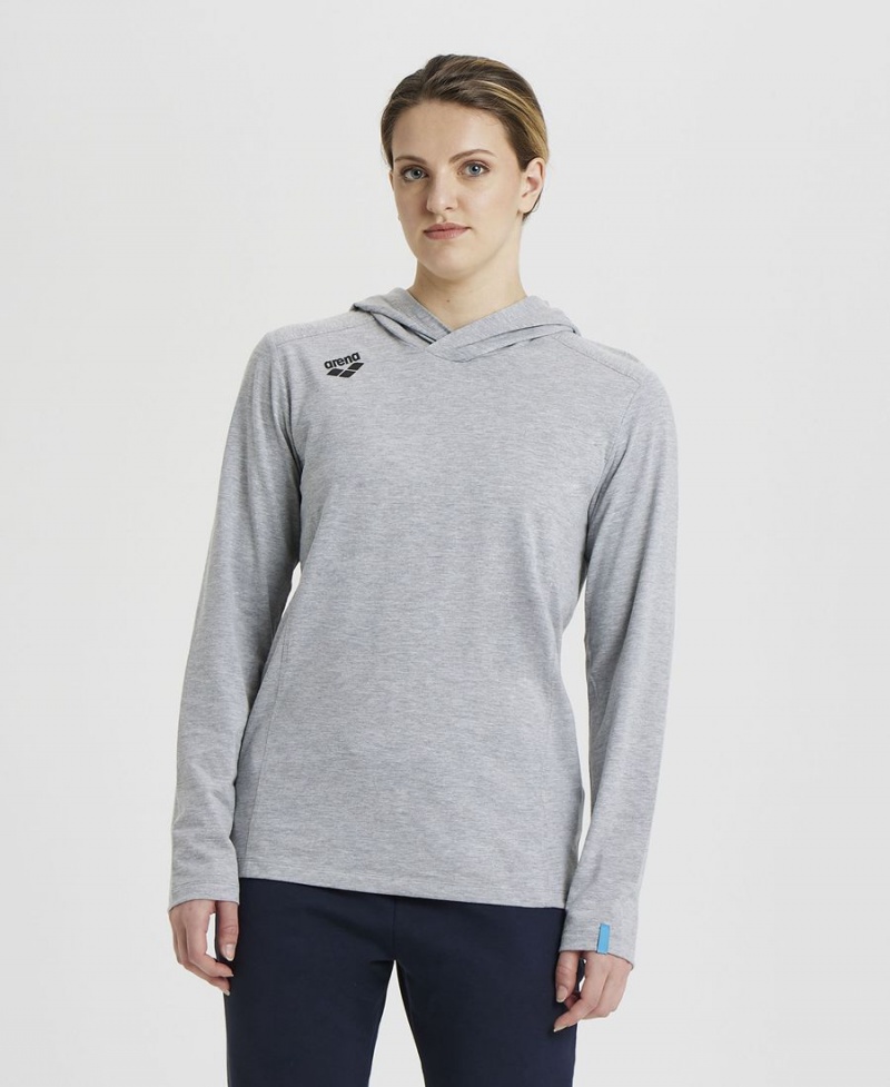 Arena Team Hooded Panel T-Shirt Grå | JCS86P-664