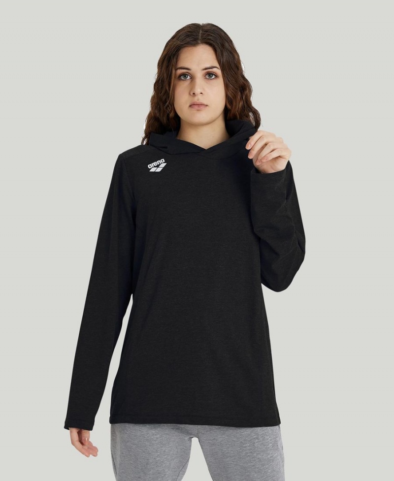 Arena Team Hooded Panel T-Shirt Svarta | LZF48Q-686