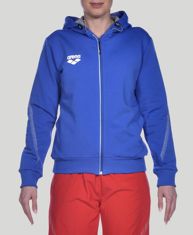 Arena Team Line Hooded Jacka Blå | UEZ76G-400