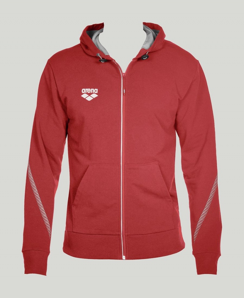 Arena Team Line Hooded Jacka Röda | OLO56K-477