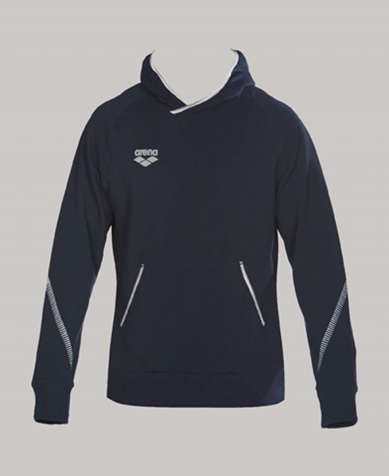 Arena Team Line Hoodie Marinblå | YDQ42Q-643