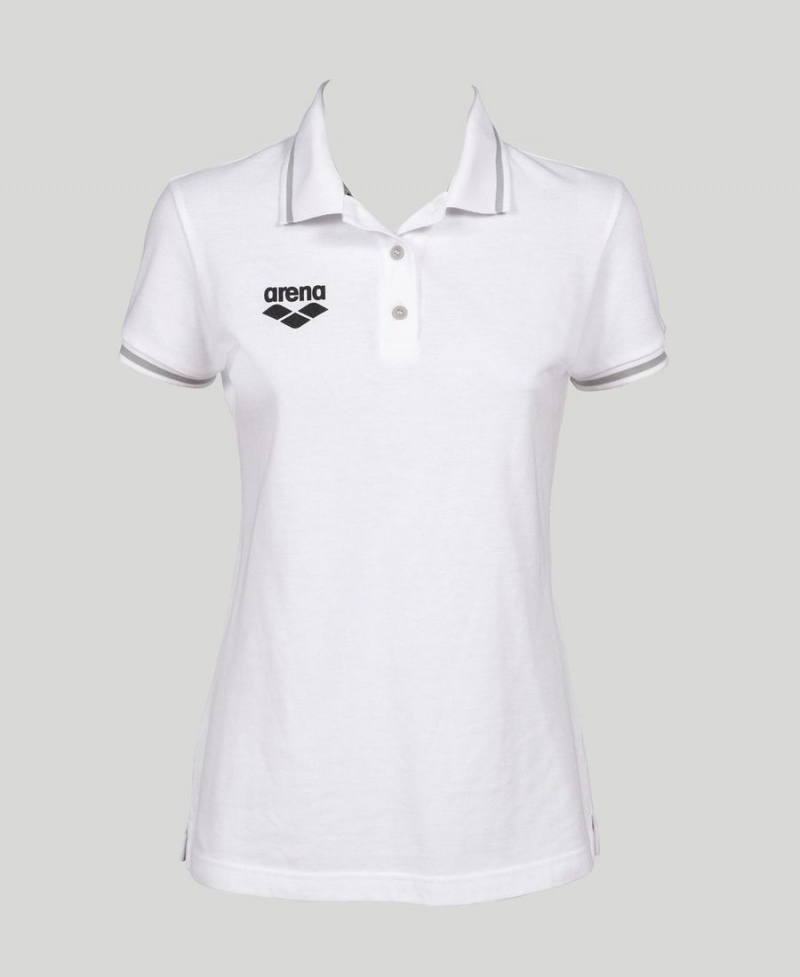 Arena Team Line Korta Sleeve Polotröja Vita | IXM89C-387