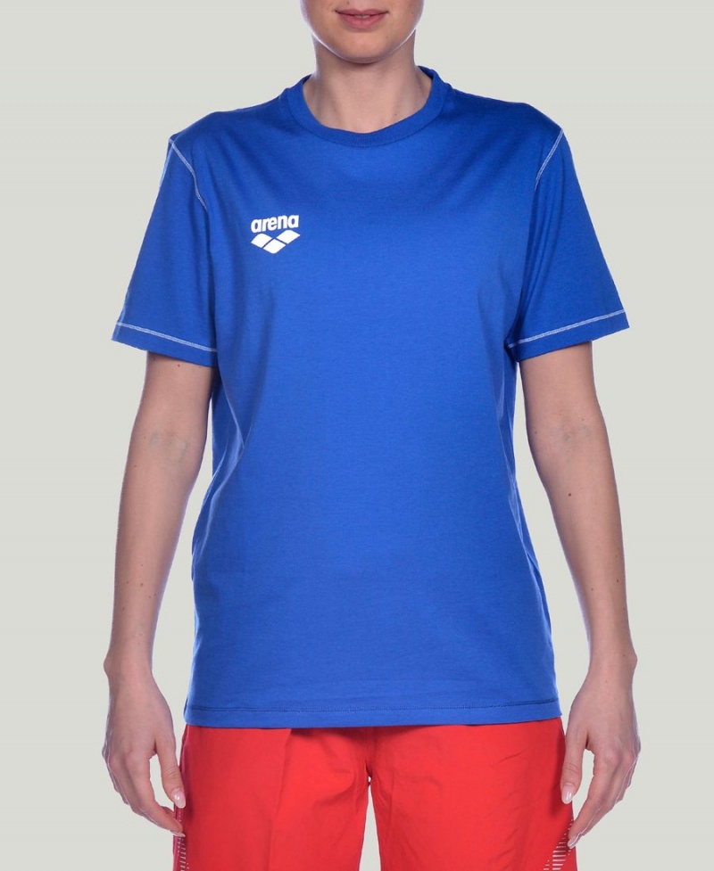 Arena Team Line Korta Sleeve T-Shirt Blå | ETU07B-389