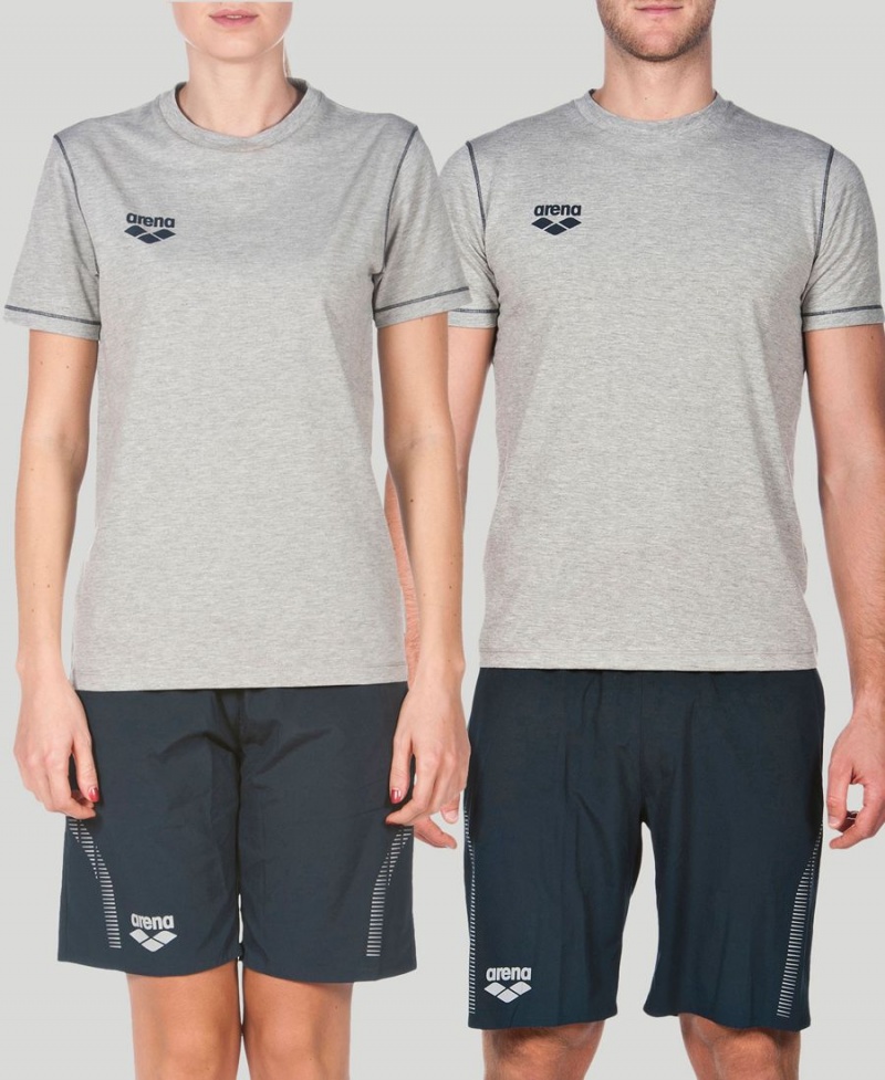 Arena Team Line Korta Sleeve T-Shirt Grå | CZN97Y-798