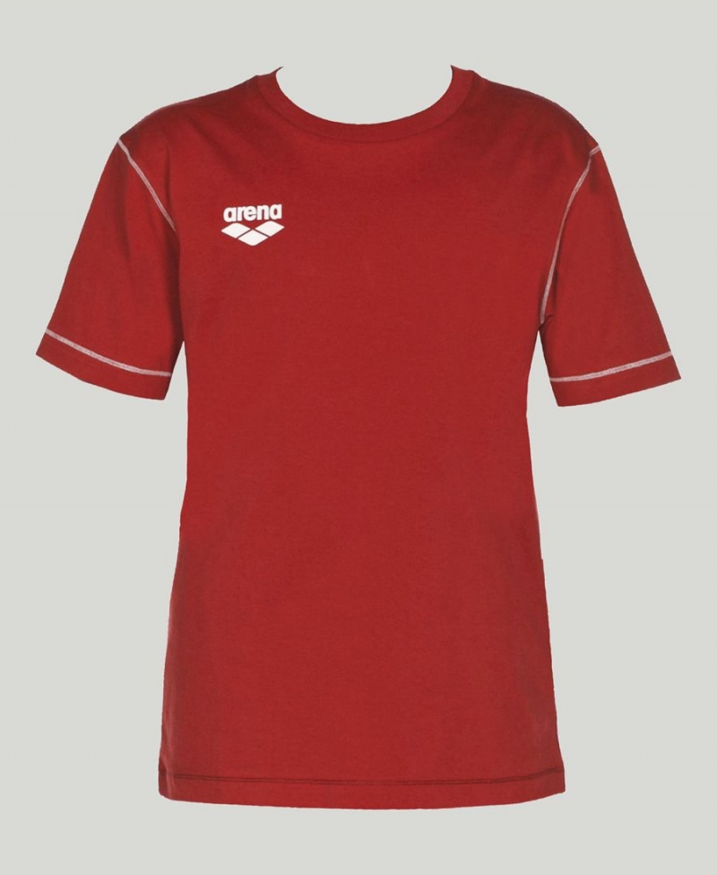 Arena Team Line Korta Sleeve T-Shirt Röda | KMK70D-367