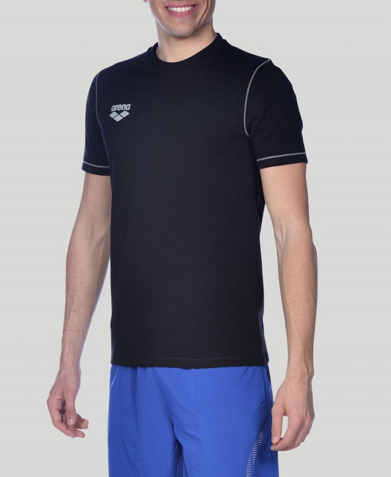 Arena Team Line Korta Sleeve T-Shirt Svarta | TNG74E-174