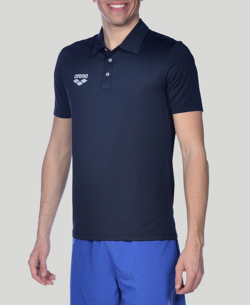 Arena Team Line Tech Korta Sleeve Polotröja Marinblå | PYM62A-135