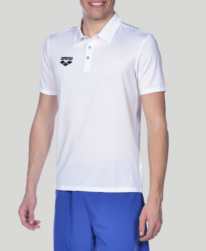 Arena Team Line Tech Korta Sleeve Polotröja Vita | HGU50R-084