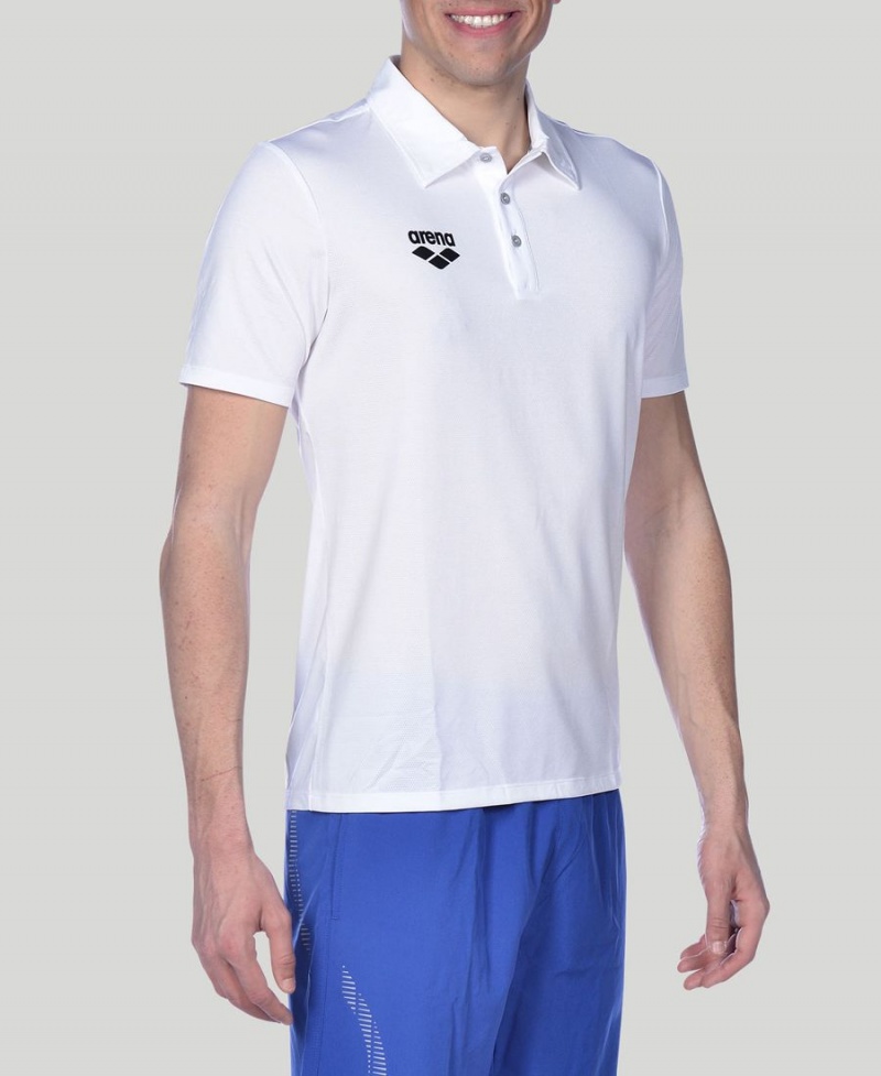 Arena Team Line Tech Korta Sleeve Polotröja Vita | HGU50R-084