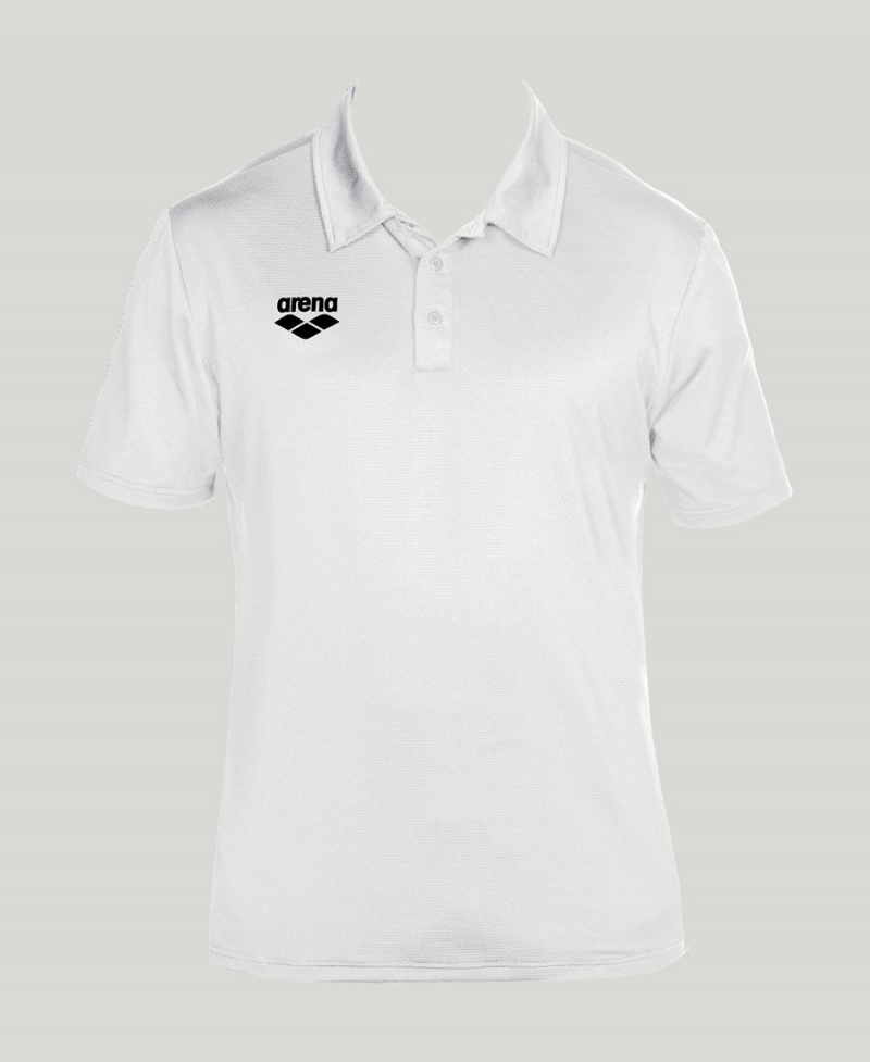 Arena Team Line Tech Korta Sleeve Polotröja Vita | HGU50R-084