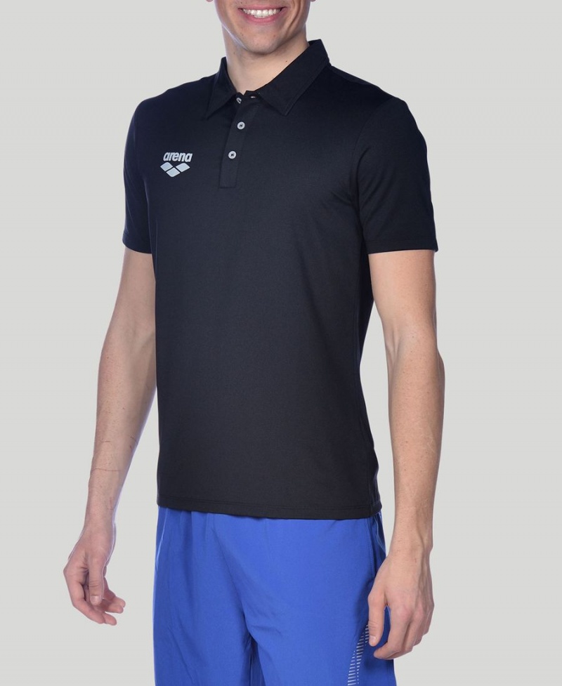 Arena Team Line Tech Korta Sleeve Polotröja Svarta | HVI88W-332