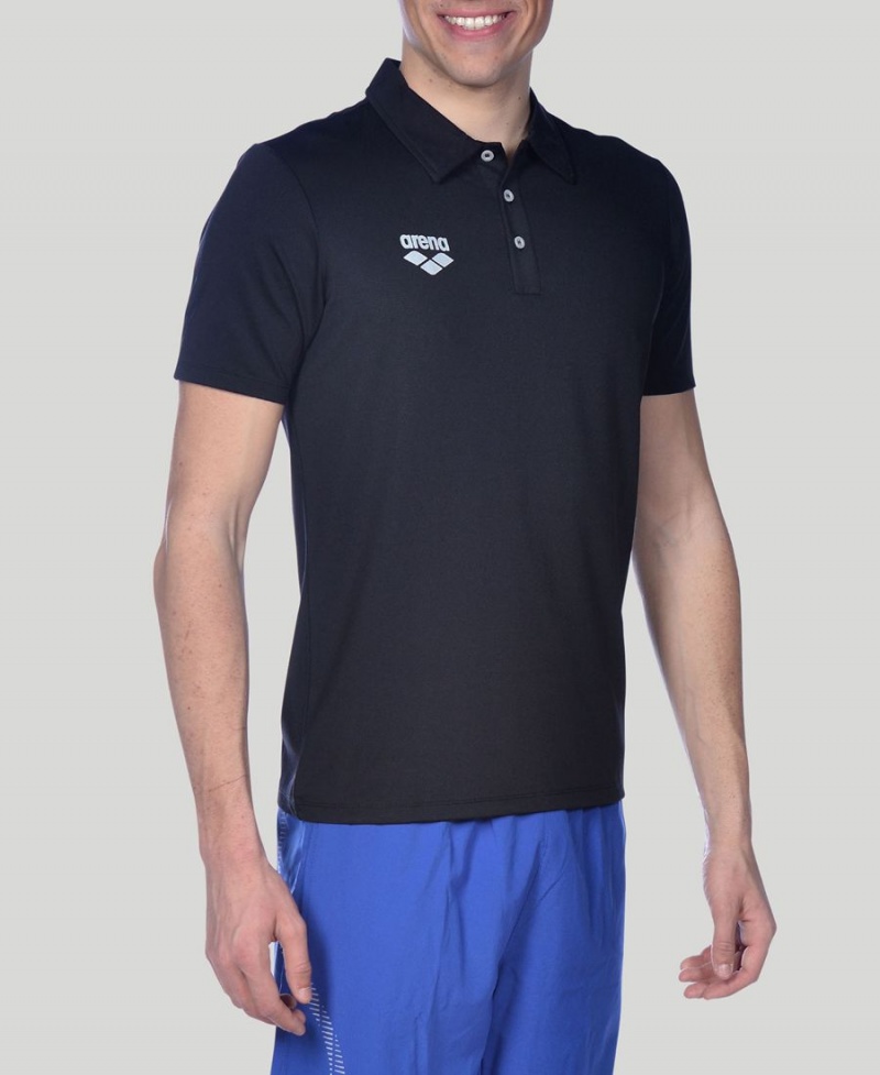 Arena Team Line Tech Korta Sleeve Polotröja Svarta | HVI88W-332