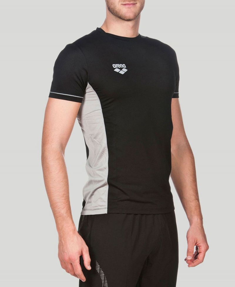 Arena Team Line Tech Korta Sleeve T-Shirt Svarta | UCL76C-608