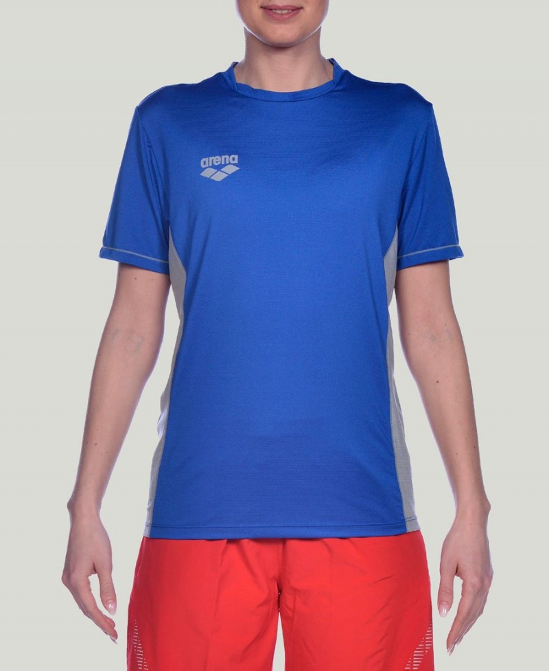 Arena Team Line Tech Korta Sleeve T-Shirt Blå | LFR25Y-217