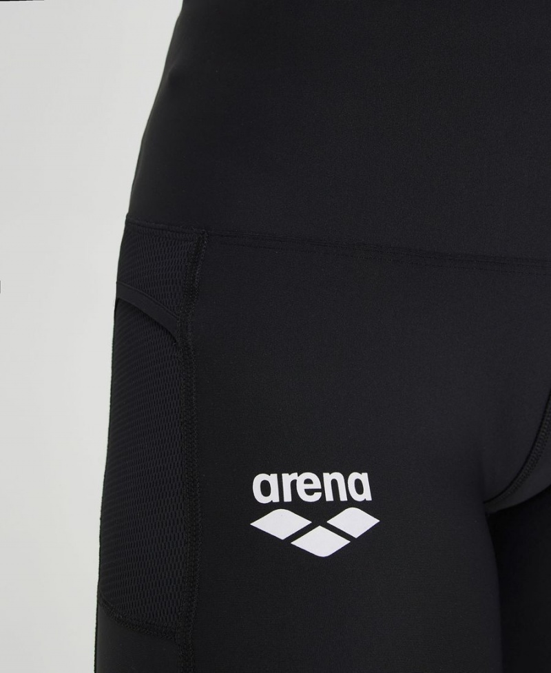 Arena Team Long Panel Leggings Svarta | QYH72N-024