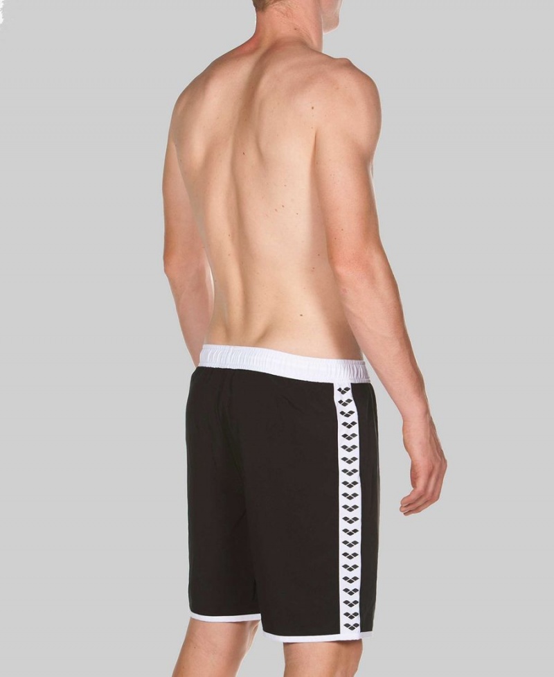 Arena Team Stripe Bermuda Shorts Svarta Vita | IYU86E-964