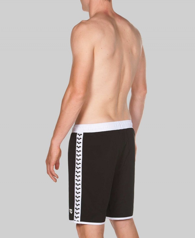 Arena Team Stripe Bermuda Shorts Svarta Vita | IYU86E-964