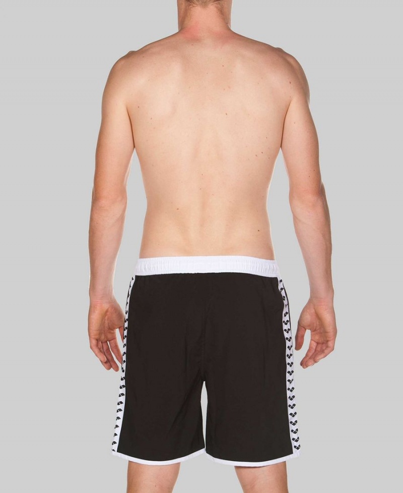 Arena Team Stripe Bermuda Shorts Svarta Vita | IYU86E-964