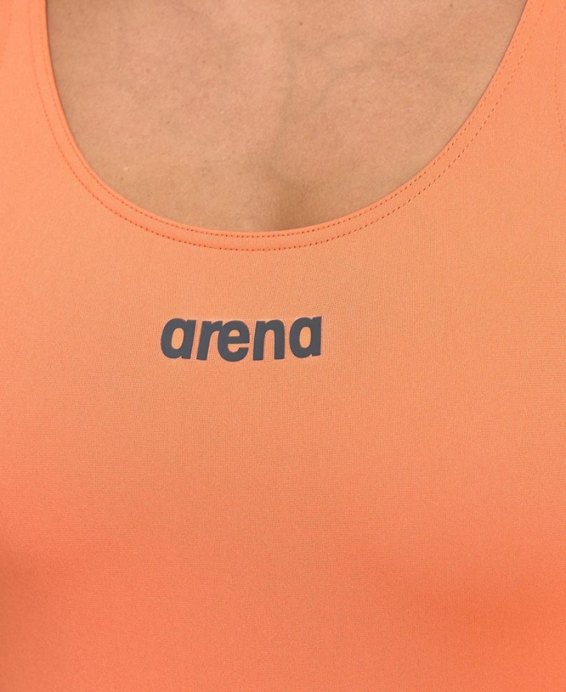 Arena Team Swim Tech Solid Baddräkt Orange Grå | VZB83I-925