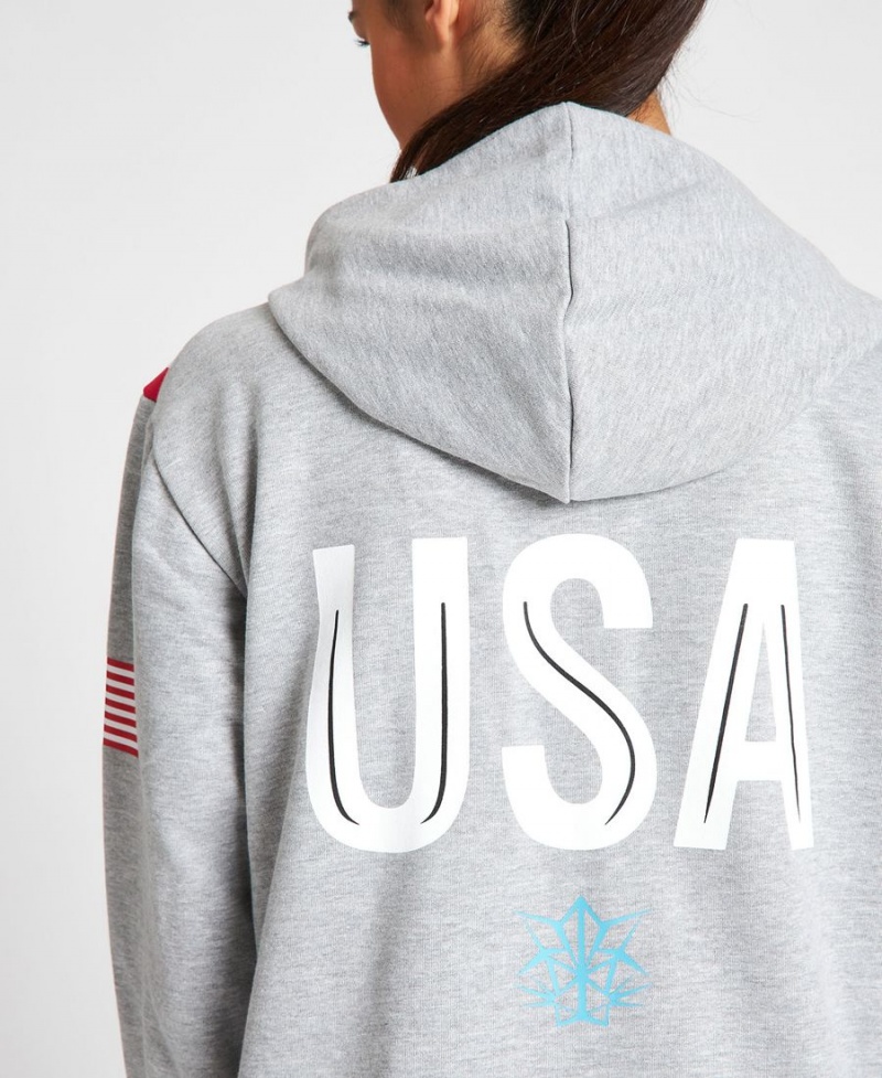 Arena USA Swimming Team Kit Hooded Zip Jacka Grå | YPX54X-430