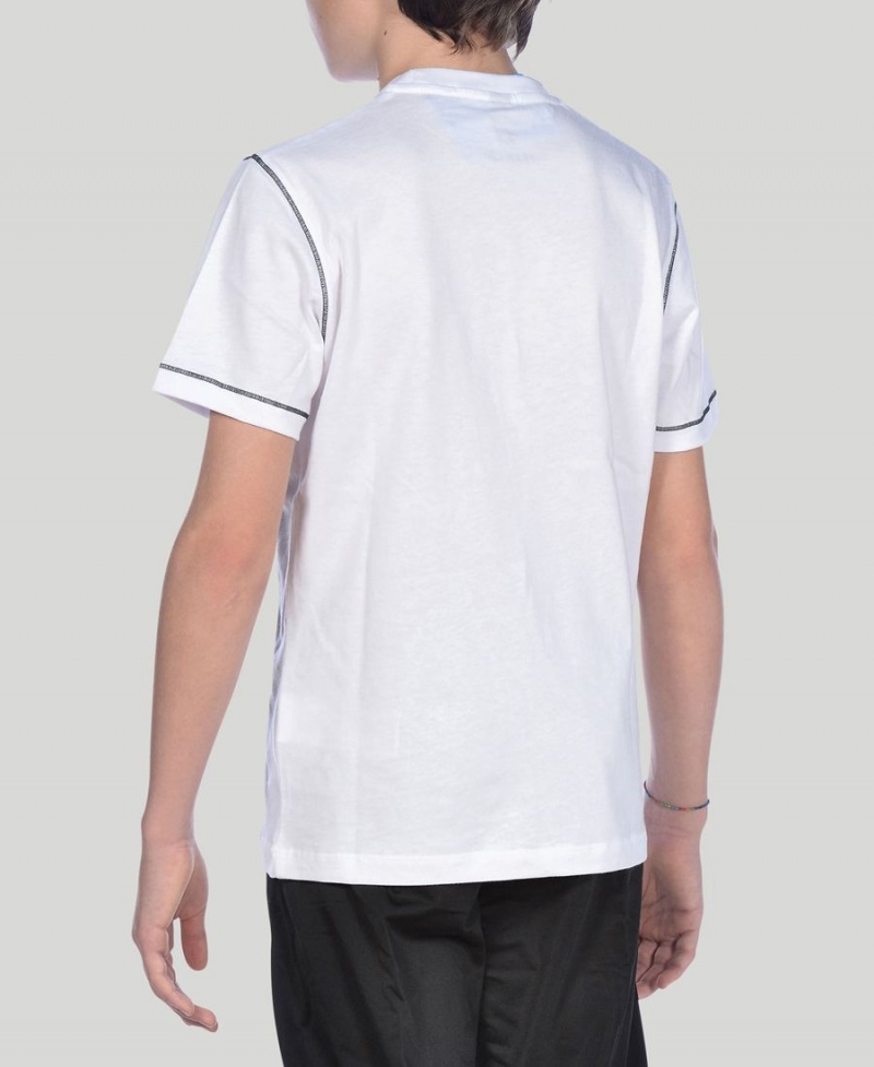 Arena Youth Team Line Korta Sleeve T-Shirt Vita | UJT44I-219