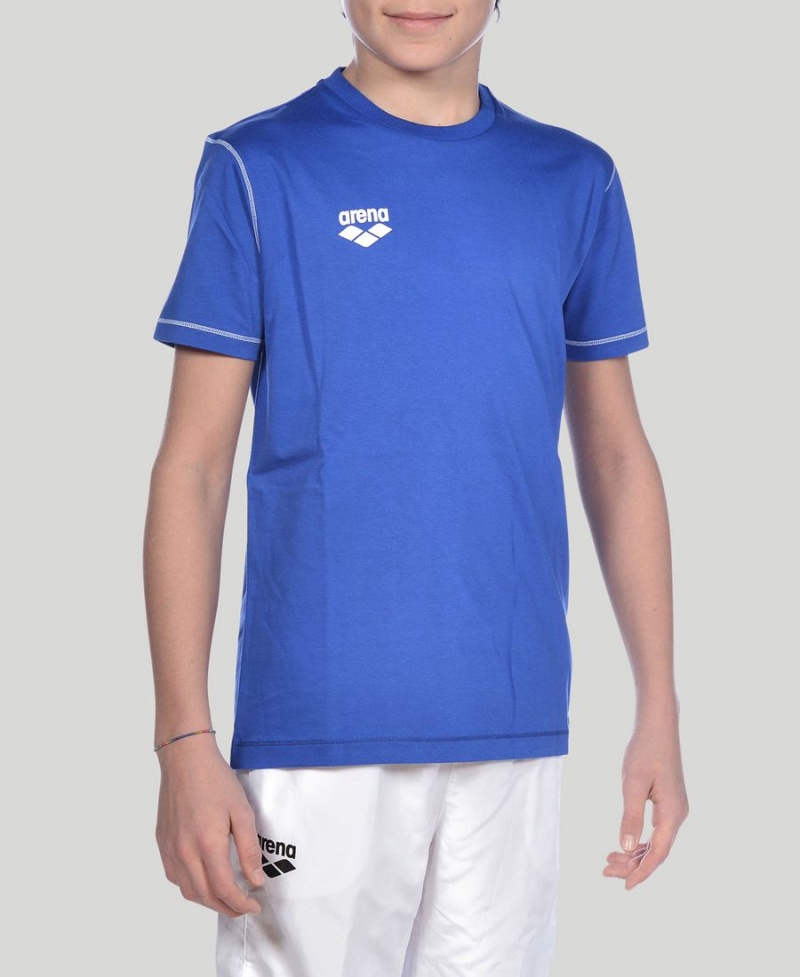 Arena Youth Team Line Korta Sleeve T-Shirt Blå | EDW21A-488