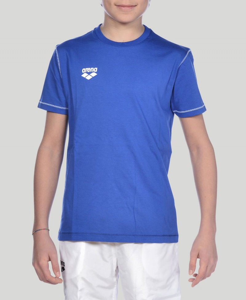 Arena Youth Team Line Korta Sleeve T-Shirt Blå | EDW21A-488