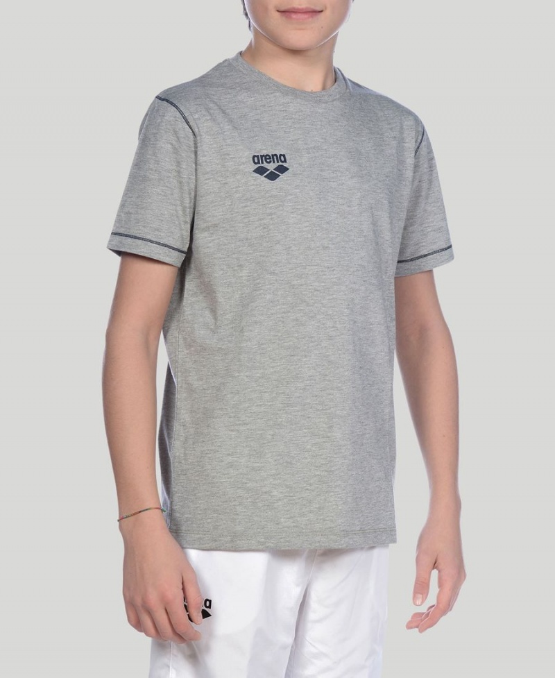 Arena Youth Team Line Korta Sleeve T-Shirt Grå | UEA53N-126