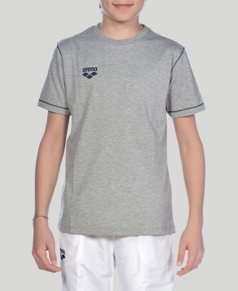 Arena Youth Team Line Korta Sleeve T-Shirt Grå | UEA53N-126