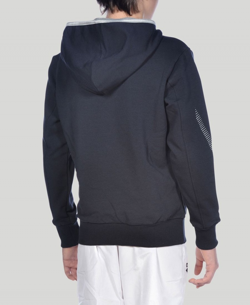 Arena Youth Team Line Long Sleeve Hoodie Marinblå | ZUI69S-110