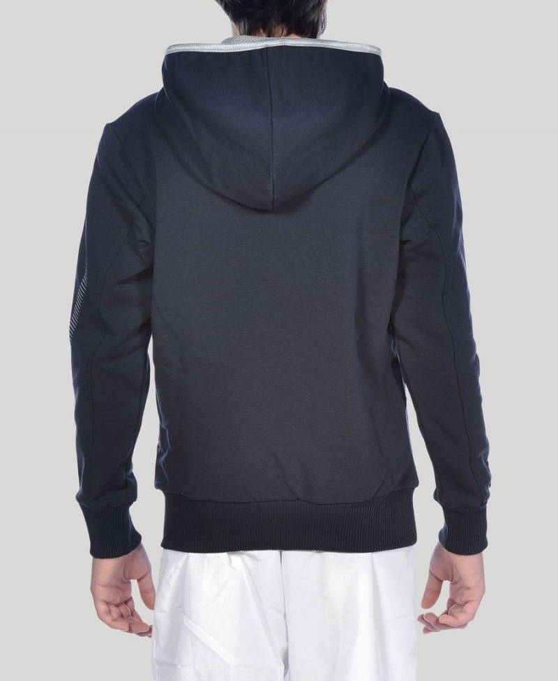 Arena Youth Team Line Long Sleeve Hoodie Marinblå | ZUI69S-110