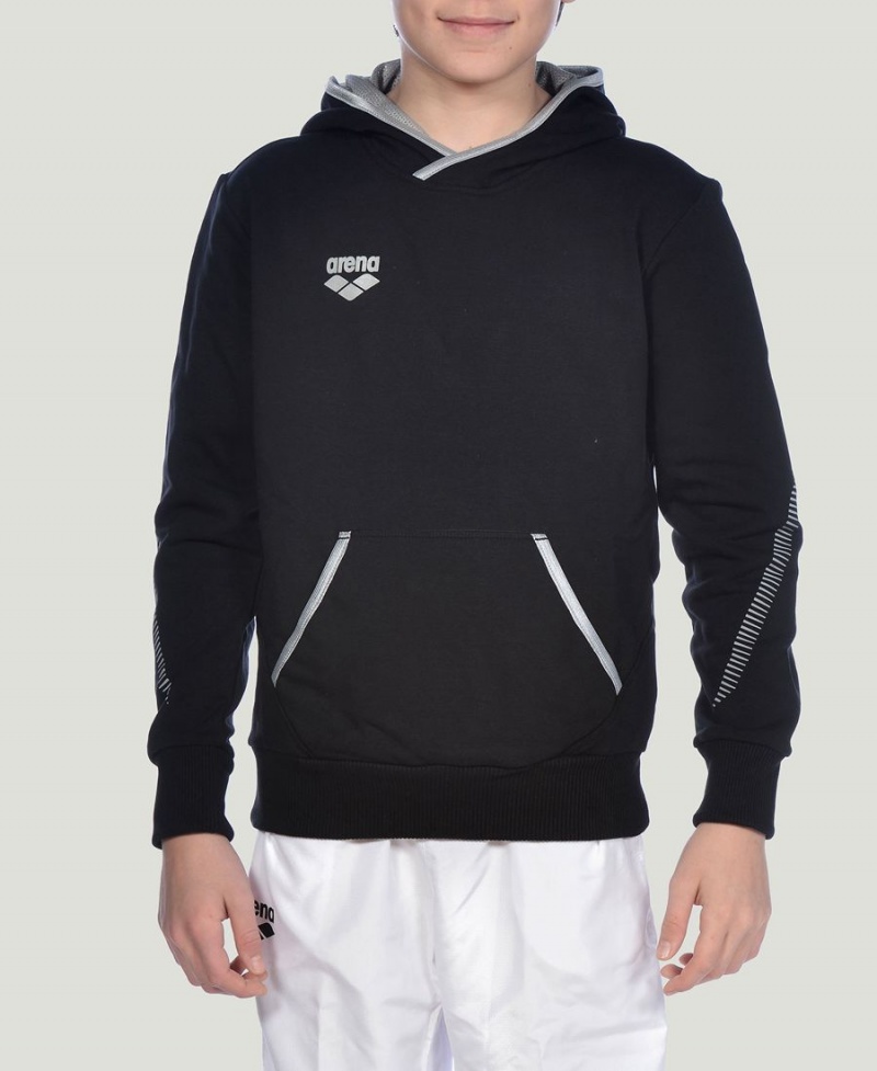 Arena Youth Team Line Long Sleeve Hoodie Svarta | GRS18P-384